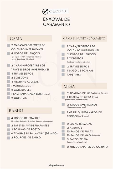 Enxoval De Casamento Lista Completa E Dicas Para Fazer O Seu Conhe A