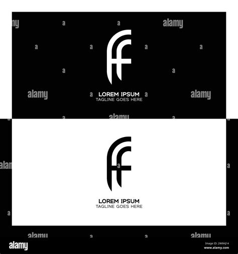 Ff Initial Letters Linked Elegant Logo Letter F And F Pattern Design