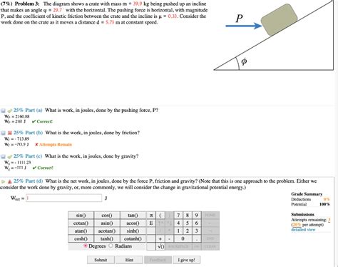 Solved Problem The Diagram Shows A Crate With Mass Chegg