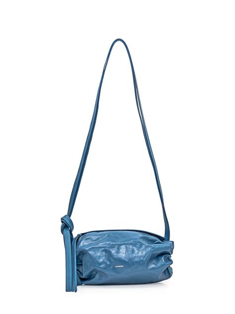 Jil Sander Leather Bag In Blue Lyst