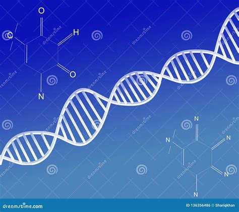 Estructura Abstracta Cida Desoxirribonucl Ica De La Dna En Fondo Azul