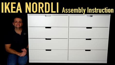 Ikea NORDLI Chest Of 8 Drawers Assembly Tutorial Step By Step