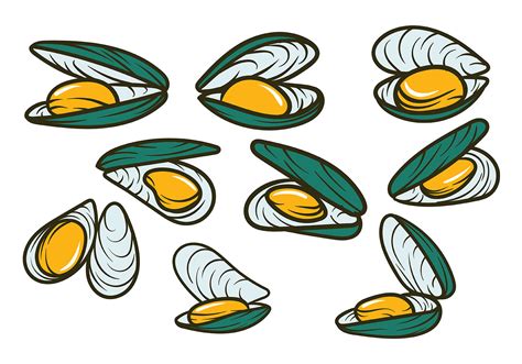 Mussel Vector Handdrawn 114693 Vector Art At Vecteezy