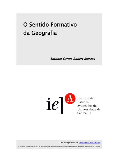 Pdf Sentido Formativo Da Geografia Dokumen Tips