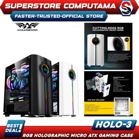 Jual Armaggeddon Tron Holo Rgb Holographic Micro Atx Gaming Case