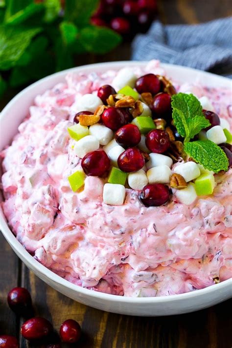 This Creamy Cranberry Salad Is A Blend Of Fresh Cranberries Pineapple Marshmallows Pecans