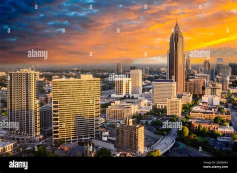 Sunrise, Skyline of Atlanta, Georgia Stock Photo - Alamy