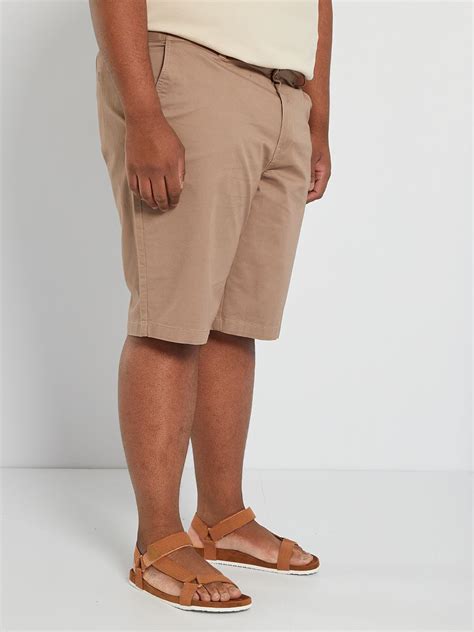 Bermudas Tipo Chino De Sarga De Algod N Beige Kiabi