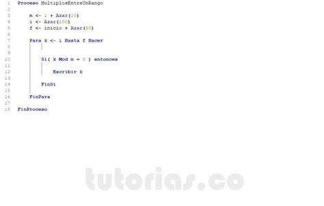 Ciclo Para PSeint Multiplo Aleatorio Entre Un Rango Tutorias Co