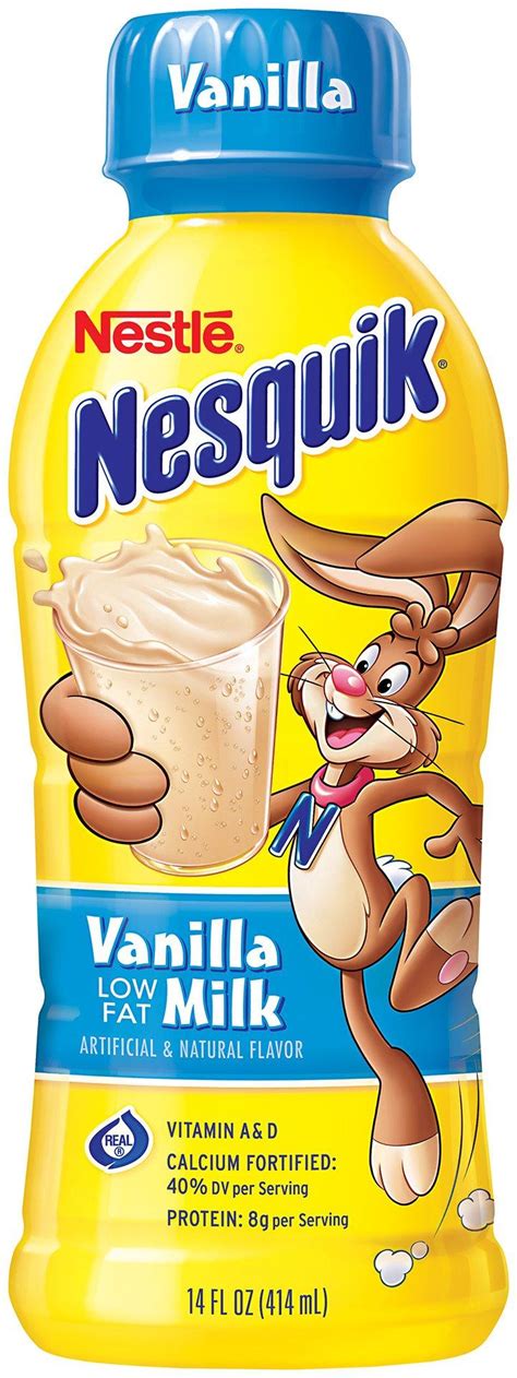 Nestle Nesquik Low Fat 1 Milk Vanilla 14 Fl Oz Pack Of 12