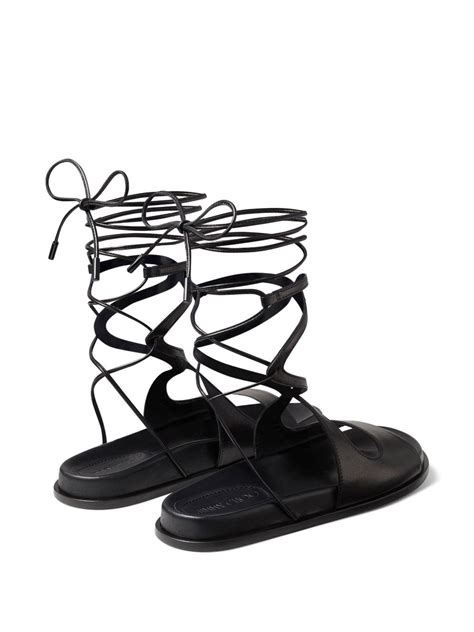 Jimmy Choo Azure Gladiator Sandals Black Farfetch Uk