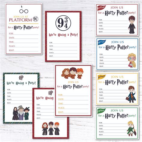 Free Printable Harry Potter Themed Party Invitations Krafty Planner