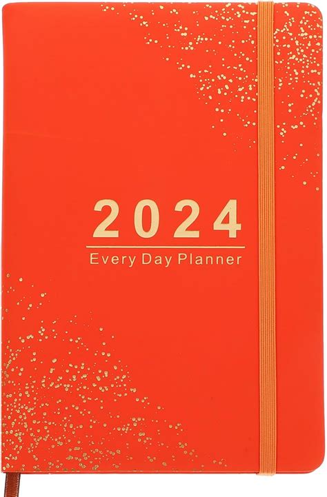 VILLCASE Agenda 2024 Cadernos Inglês Bloco de Notas Planejador Capa