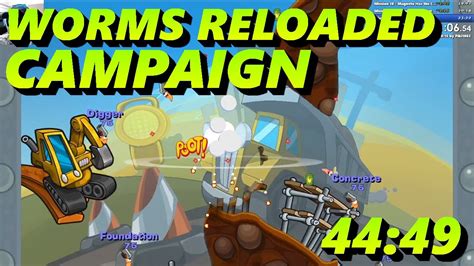 Worms Reloaded Campaign Speedrun In No Level Skips Youtube