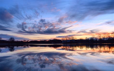 Wallpaper Sunlight Trees Landscape Sunset Lake Nature