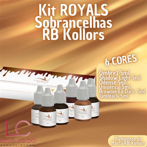 KIT DE PIGMENTOS PARA SOBRANCELHAS ROYALS RB KOLLORS Luh Candido