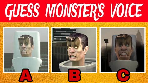 Guess The Monsters Voice 65 Skibidi Toilet Quiz G Man Skibidi