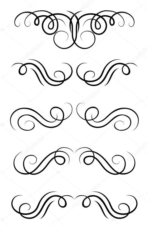 Swirl Elements And Retro Monograms Stock Vector By Seamartini