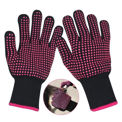 Kuryt Heat Gloves For Hair Styling 1 Pair Heat Resistant Gloves For Hair Styling Non Slip