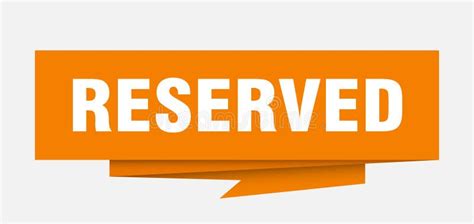 Reserved stock vector. Illustration of label, insignia - 124322995