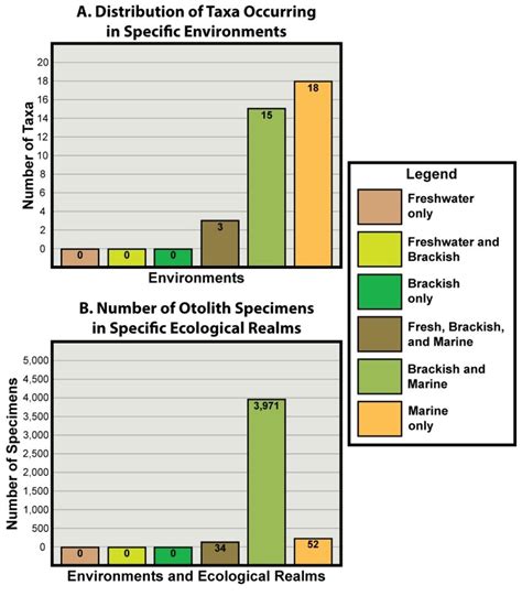 A Bar Graph Of The Distribution Of Otolith Based Fish Taxa Occurring