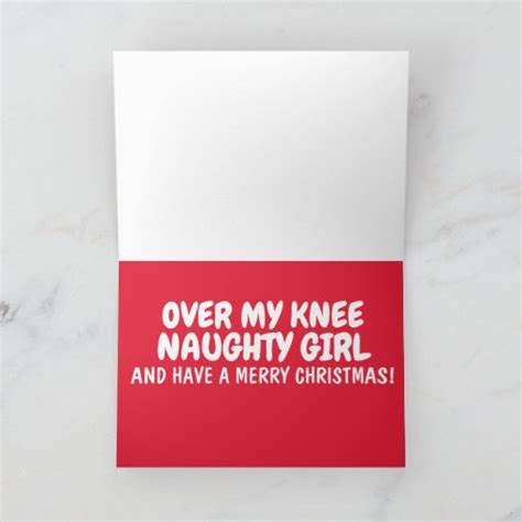 Naughty Girl Spanking Christmas Cards Buy Early Zazzle