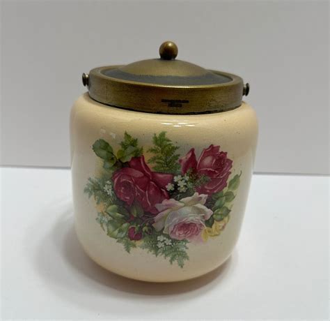 Paddys Ceramic Epns Fitting Biscuit Jar Made In England Etsy