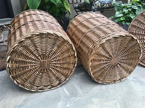 Large Laundry Baskets Large Willow Basket Vintage Willow Etsy