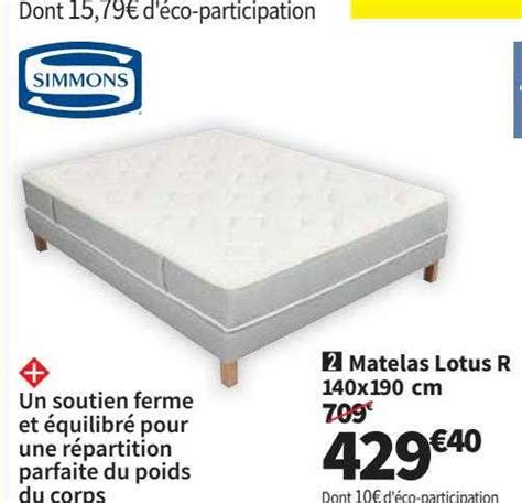 Promo Matelas Lotus R 140x190 Cm Simmons Chez Conforama ICatalogue Fr