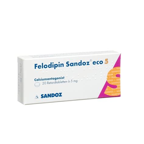 FELODIPINE Sandoz Eco Ret Tabl 5 Mg Blist 20 Stk Online Bestellen