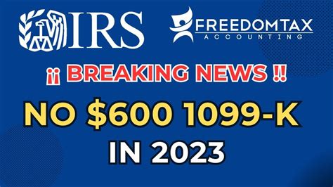 IRS Cancels 600 1099 K Reporting Threshold Requirement For 2023 YouTube