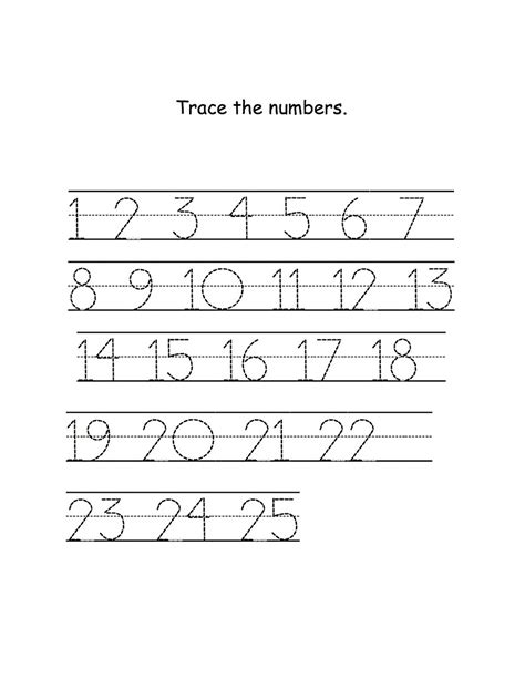 Traceable Numbers Worksheets Activity Shelter