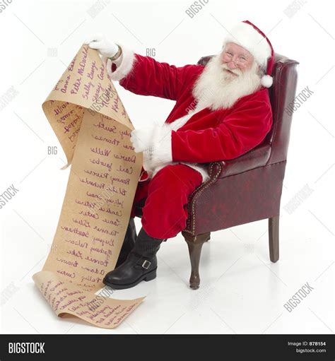 Santa Holding List Image Photo Free Trial Bigstock