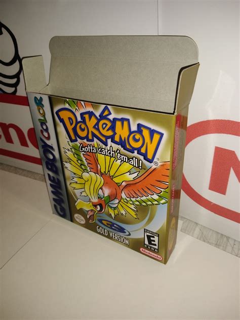 Pokemon Gold Replacement Box Nintendo Game Boy Highest Quality Boxes in ...