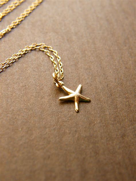 Dainty Gold Filled Starfish Charm Necklace Limited Edition Etsy