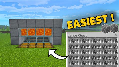 EASIEST AUTOMATIC COBBLESTONE FARM IN MINECRAFT 1 20 BEDROCK PE