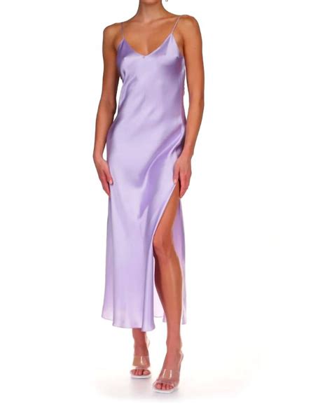 Buy Dannijo Bias Slip Maxi Dress In Lavender Purple At 34 Off Editorialist