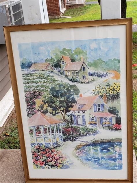 Vintage Charlene C Winterle Olson Original Watercolor Etsy