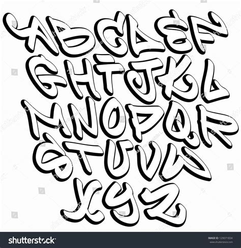 Graffiti Letters Alphabet A Z Design Free Resume Templates