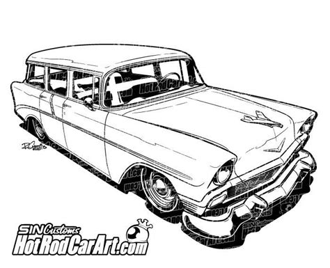 55 Chevy Artwork Coloring Pages