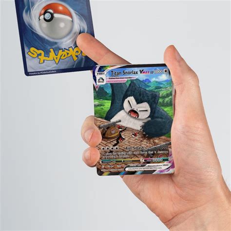 Holo Titan Snorlax VMAX 1st Edition Full Art Custom Pokemon Etsy