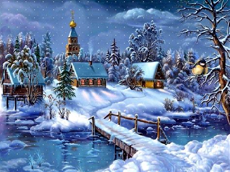 Snow Village Wallpapers Top Free Snow Village Backgrounds