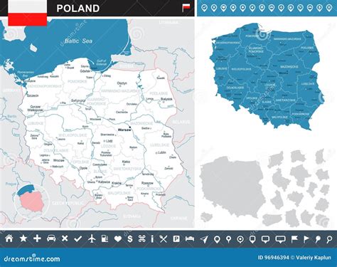 Poland Infographic Map Vector Illustration 126266153