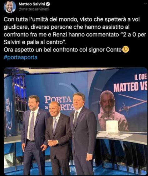 Matteo Salvini Commenta Lo Scontro Con Renzi Dago Fotogallery