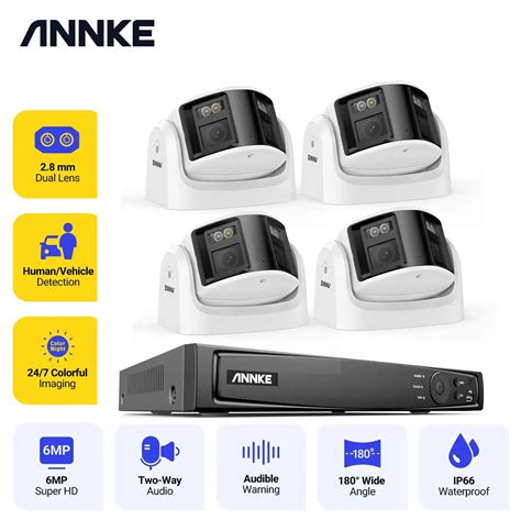 ANNKE Sistema De Seguridad De V Deo En Red Ultra HD PoE 8 Canales 6MP