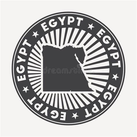 Logo De Egipto Mapa De Egipto Con El Nombre Del Pa S Y Ilustraci N Del