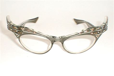 Vintage Cat Eye Glasses With Wings And Rhinestones Vintage Eyeglasses Frames Vintage Cat Eye