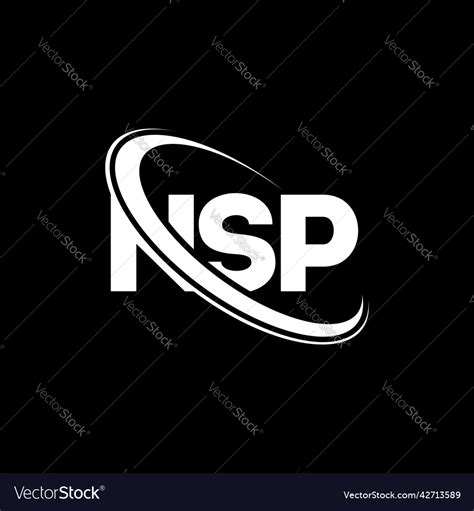 Nsp Logo Letter Design Royalty Free Vector Image