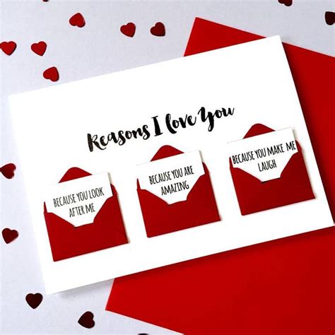 Personalised Reasons I Love You Love Letter Card Our Three Messages