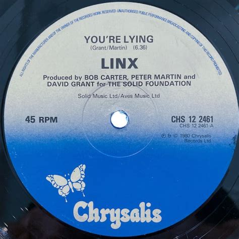 Linx | You're Lying | Vinyl (12", 45 RPM, Single) | VinylHeaven - your source for great music